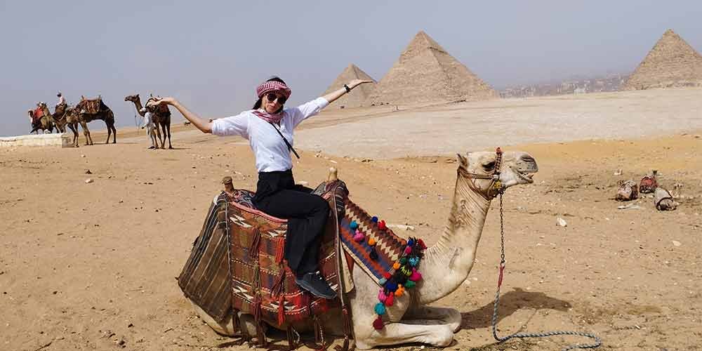 Camel ride in Giza Pyramids