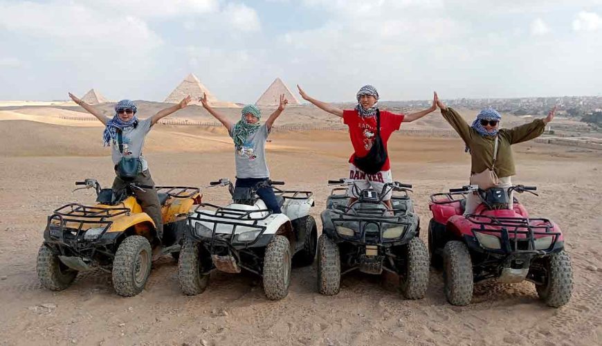 Amazing Quad bike adventure & Giza pyramids 2 places from Sokhna Port